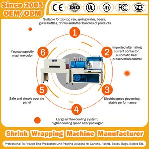 Combination Tray Around Packer Sleeve Wrapping Machine with Heat Shrink Film Pad Shrink Wrapper