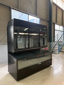 Supermarket Equipment Large Capacity Energy Saving Island Deep Freezer Frozen Food Commercial Refrigerator