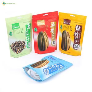 Sunflower Seeds Plastic Packaging Mylar Bags Stand up Zipper Pouches Matte
