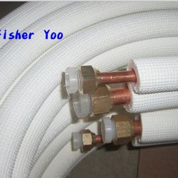 Insulated Copper Pipe Connecting Tube for Air Conditioning AC Install Accessories HVAC