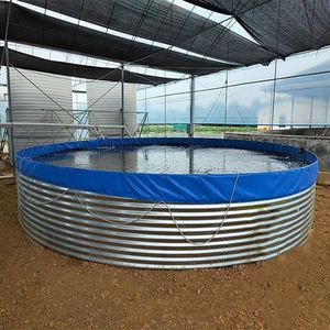 High Load-Bearing Capacity Galvanized Corrugated-Steel Round Water Tank for Vegetable Sprinkler Irrigation