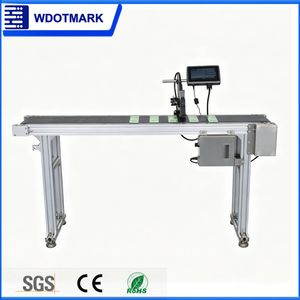 Industrial Conveyor for Date Printing on Plastic Bags and Bottles