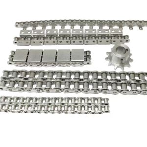 Custom 304 Stainless Steel Conveyor Roller Chain 16A with A1 Attachment