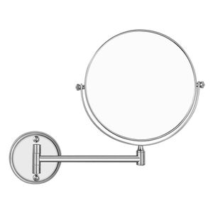 Aquacubic Bathroom Punch-Free Heavy Loading Brass Frame Double Sided Mirror 1+3X Foldable Luxury Makeup Mirror