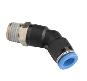Xhnotion - Pneumatic Plastic Push to Connector Male 45 Elbow Air Hose Push in Fittings