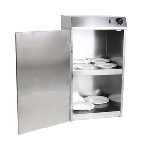 -Layer Commercial Kitchen Glass Warmer with Stainless Steel Door for Food Service
