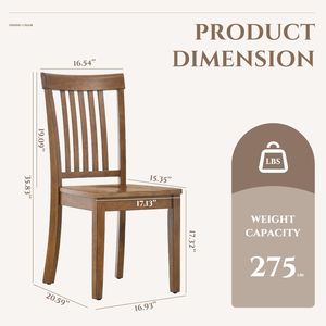 High Back Dining Chair Farmhouse Kitchen Side Chair Solid Wood Dining Chairs