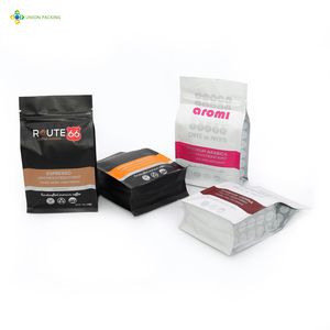 Coffee Packaging Mylar Bags Flat Bottom Pouch with Zipper Factory