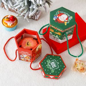 Luxurious Christmas Eve Apple Packaging Paper Gift Box with Handle