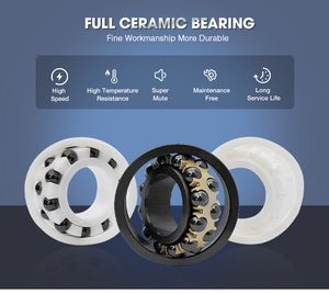 6204CE Full Ceramic Bearing Zro2 Deep Groove Ball Bearing 20X47X14mm High Speed, Corrosion Resistant, Non-Magnetic