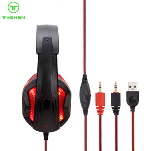 Computer Gaming Headset, Red Color Backlit, MOQ: 30 PCS