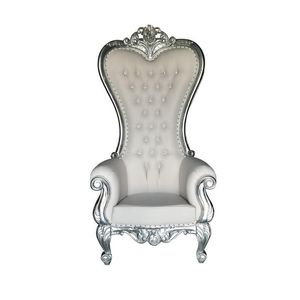 Elegant White King Throne Chair for Weddings and Events