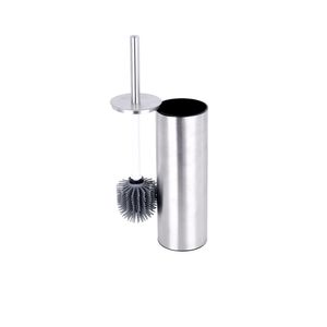 Brushed Stainless Steel Toilet Brush Holder with Inner Cup Easy to Clean