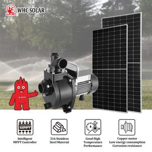 High Power Solar Water Pump DC Solar Powered Water Pump 750L/Min Self-priming Solar Booster Water Pump 2HP
