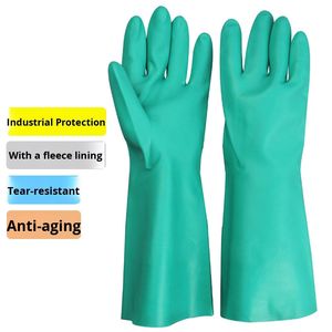 Nitrile Rubber Anti Slip Cleaning Chemical Industrial Worker Safety Gloves