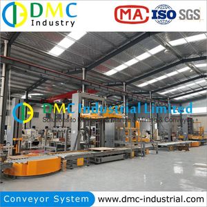 Carton Packages Pallets Roller Bed Table Conveyor Pallet Wrapping Machine Motorized Industrial Steel Roller Conveyor