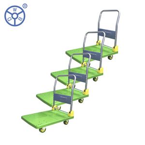 Wbd High Quality Green Foldable Plastic Platform Trolley