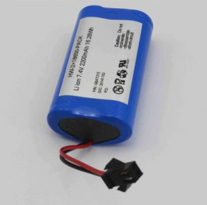 Bis IEC62133 Un38.3 Approved Icr18650 7.4V 2200mAh Lithium Ion Rechargeable Battery