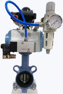 Metal-to-Metal Lightweight Pneumatic Butterfly Valve for Pipeline Media Shut-off & Regulation