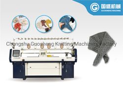 Double System Fully Auto14G Flat Collar Cuffs Knitting Machine