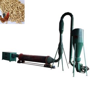 Automatic Industrial Hot Air Rotary Drum Pellet Dryer for Grains and Biomass