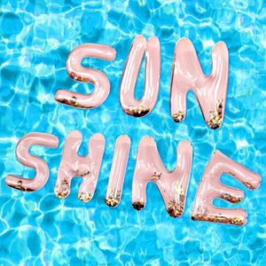 Custom Pool Party Decorations PVC Inflatable Glitter Letters Pool Floats Decoration Letters