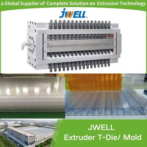 Jwell Extrusion T Die Mold for PC Sunshine Board Extrusion Machine for PC Roofing Ceiling Greenhouse Extrusion Machine Mold