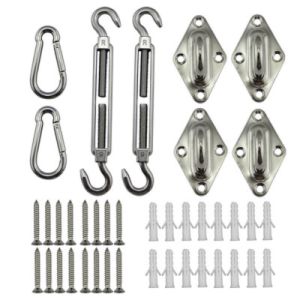 Heavy Duty Stainless Steel Hardware Kit for Outdoor Sun Shade Sails Wyz14549