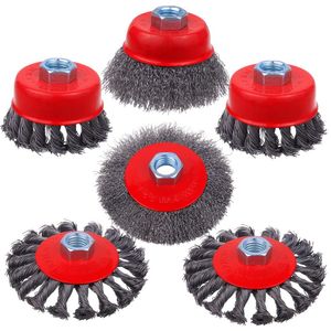 Angle Grinder Metal Wire Polishing Wheel Twist Knotted Steel Wire Cup Brushes