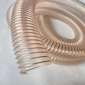 0.9mm Thickness Spiral Pipe Duct Hose Steel Wire Reinforced Flexible Polyurethane Air PU Duct Ventilation Hose