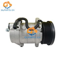 AC Compressor 20y-979-6121 20y-81-01260 Excavator Air Conditioning Compressor for Komatsu PC130-7 PC200-7 PC220-7 PC230-7 PC450-7