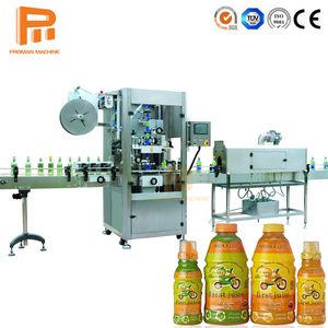 High-Speed Stability Automatic Plastic Bottle PVC Sleeve Labeling Shrink Machine / Adhesive Sticker Label Machine for Pet Glass Bottle Water Plant