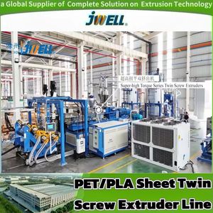Plastic Food Package Sheet Pet/PLA Roll Co-Rotation Twin Screw Extrusion Machine Line Extruder Blister/Thermoforming Embossing/Transprant Sheet Extruder Machine