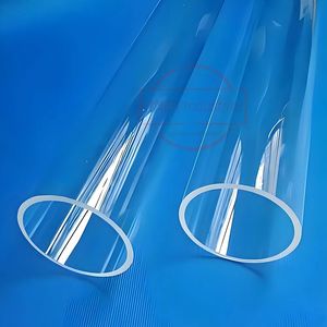 Large Diameter High Purity Clear Diffusion Furnace Glass Quartz Tube