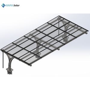 4 Cars Solar PV Carport Mounting Structures System /Solar Power Carport Charging Station