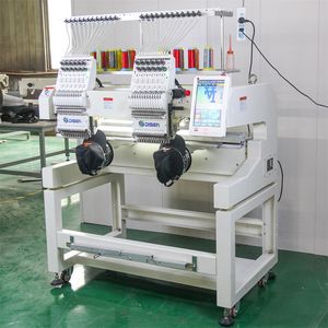 Professional Commercial 12 15 Needle 2 Head Computer Embroidery Machine Price