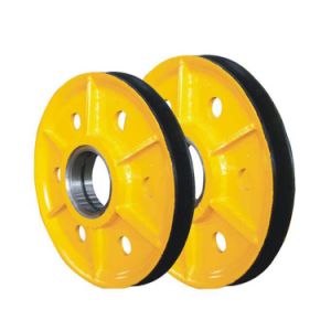 Densen Customized Forging Cast Steel Sheave Pulley Crane Wheel Assembly Factory Price