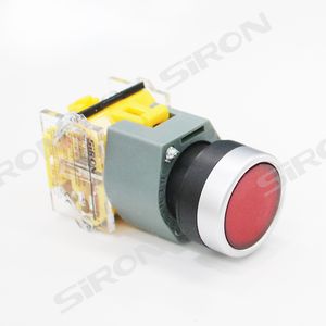 Siron H013-R Series Push Button Switch 22mm Illuminated Flat Head Push Button with LED Light