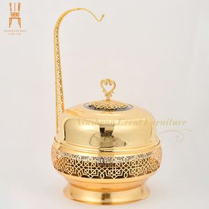 Gold Stainless Steel 4L 6L 8L Buffet Hot Pot Dining Hotel Insulation Vegetable Stove Hanging Cover Food Warmer Chaffing Dishes