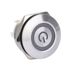22mm 1no Ring LED Illuminated Metal Push Button Power Switch