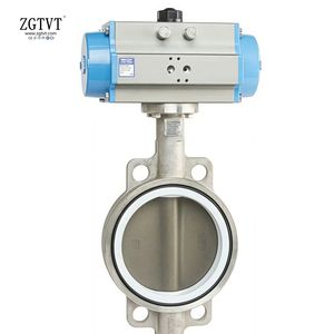 ISO5211 Ductile Iron/Stainless Steel /Brass/Wcb Body and Disc PTFE Lined Wafer Butterfly Valve
