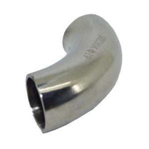 SS304 SS316 Sch 5s Stainless Steel Sanitary Butt-Weld 90 Deg Elbow