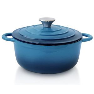 3 Qt Enamel Coated Cookware Pot with Self Basting Lid for Home Baking