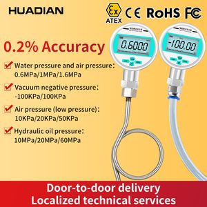 Digital Air Pressure Gauge Digital Pressure Gauge Manometer Vacuum Fuel Water Oil Gas Air Electronic Psi Gauge High Accuracy Bar Inch