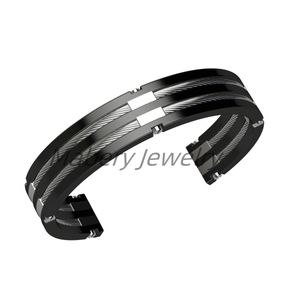 Elegant Titanium Bangle Featuring Polished Carbon Fiber Accents