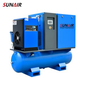 Combined Rotary Screw Air Compressor 11 Kw 16 Bar 15HP High Pressure Compressor