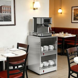 Stainless Steel Cup Warmer Cabinet with Coffee Machine Platform