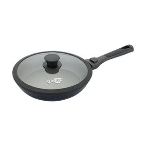 Non Stick Granite Coating Induction Aluminum Frying Pan with Removable Handle Kitchen Cast Aluminum Cooking Pan Set with Lids