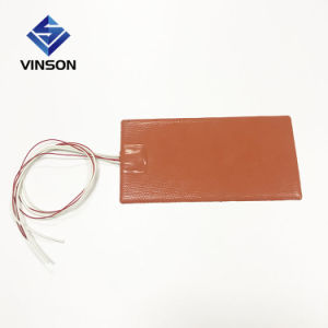 120V 200W 300W 400W Industrial Flexible Rubber Electric Silicone Pad Heater Psa on The Back