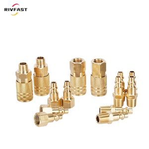 Basics Quick Connect Brass Air Coupler and Plug Kit - 1/4-Inch NPT Fittings, 14 Count (Pack of 1)